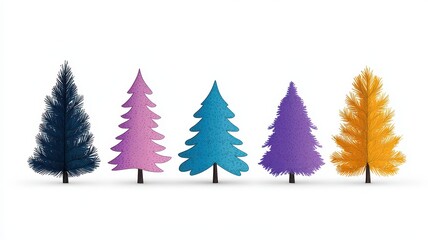 Obraz premium Selecting perfect christmas trees a visual guide