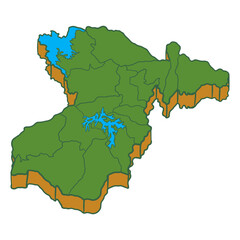 map of west bandung, west java indonesia