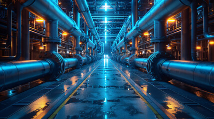 Futuristic Technology Retail Warehouse, Digitalization and Visualization of Industry Process that Analyzes Warframe texture banner background