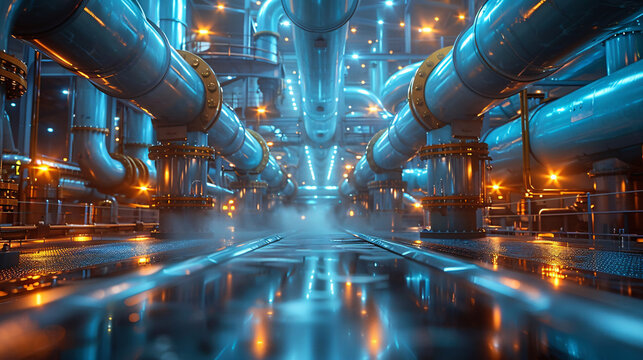 Futuristic Technology Retail Warehouse, Digitalization and Visualization of Industry Process that Analyzes Warframe texture banner background