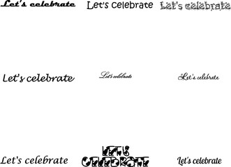 vector text Let's celebrate