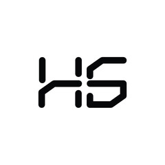 HS monogram logo design letter text name symbol monochrome logotype alphabet character simple logo