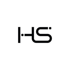 HS monogram logo design letter text name symbol monochrome logotype alphabet character simple logo