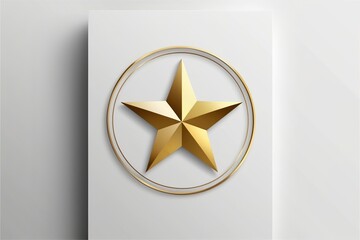 A modern sleek and sophisticated gold star logo