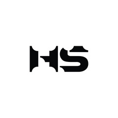 HS monogram logo design letter text name symbol monochrome logotype alphabet character simple logo