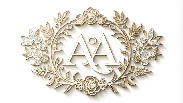 Laser Cut Wedding Monogram, Floral AA Initials, Wedding Decor, Gift,  Personalized Wedding Favors, Elegant Design