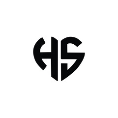 HS monogram logo design letter text name symbol monochrome logotype alphabet character simple logo