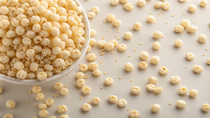 Puffed Millet Cereal in Bowl
