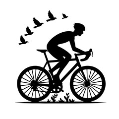 Obraz premium Black & White a Bicycle icon bike vector symbol design
