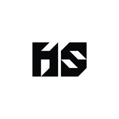 HS monogram logo design letter text name symbol monochrome logotype alphabet character simple logo