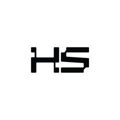 HS monogram logo design letter text name symbol monochrome logotype alphabet character simple logo