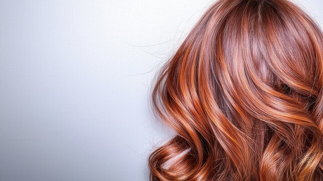 Beautiful Smooth Wavy Hair with Warm Red and Copper Hues