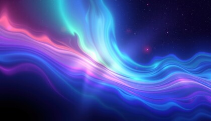Obraz premium Abstract Cosmic Waves of Light and Color