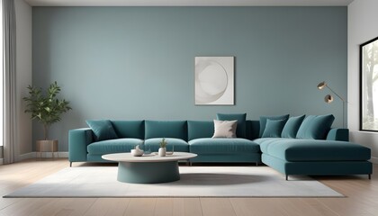 Photo interior modern design room 3D illustration