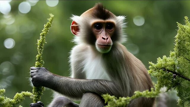 monkey olated video vervet primate safari portrait