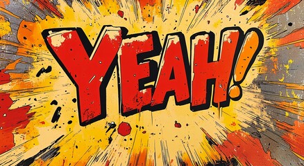 Bright colorful comic book style word explosion background