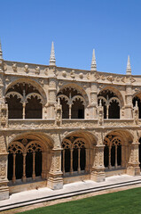 Portugal, cloister of Jeronimos monastery in Lisbon