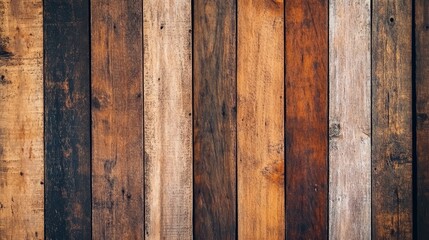 Obraz premium Rustic Wooden Planks Background, Brown and Beige Textured Wood