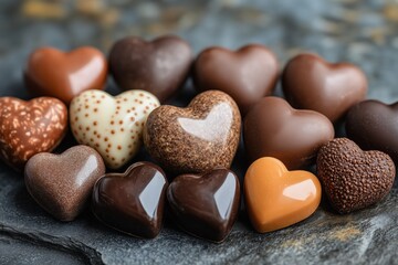 Fototapeta premium Pile of heart shaped candy