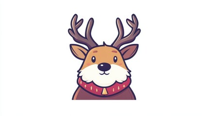 Fototapeta premium christmas reindeer isolated on white background