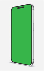 Realistic smartphone mockup template on white background for decoration