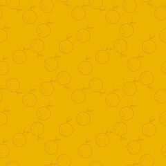 Orange fruit seamless pattern