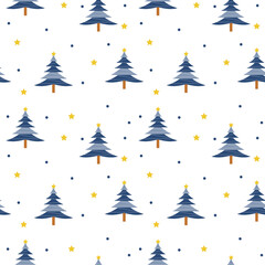 Cute Chrismast tree seamless pattern, for wrapping chrismast gift  wrapping or wallpaper