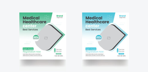 Healthcare social media post Instagram post banner promotion banner flyer template design