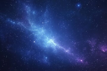 Fototapeta premium A Starry Night Sky with a Bright Nebula