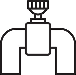 Obraz premium Valve Line Icon 