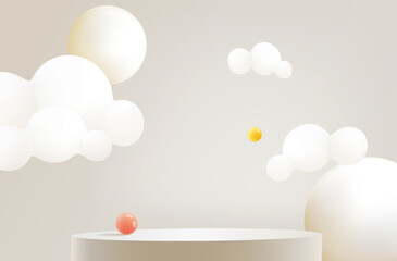 3d rendering, Abstract minimal stage for product display present background.