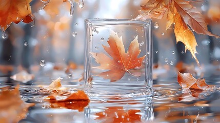 leaves in water