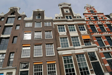 Canals and buildings around Prinsengracht and Frederiksplein - Amsterdam - Holland - The Netherlands