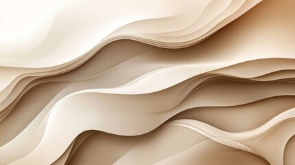 Obraz premium Soft waves of dark brown and cream blend seamlessly, creating a soothing background that evokes tranquility. This elegant pattern enhances any contemporary space beautifully