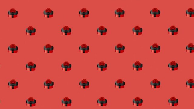 Valentine Day Animation Loop Background with Gift Boxes