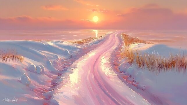 sunset in the mountains