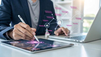 Data analysis science and big data with AI technology to help and support work for chat AI, generate code, and analysis of information on complex data sets on a computer. Insights development engineer