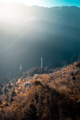 fog over the mountains