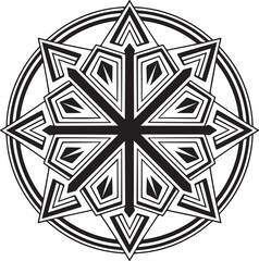 Modern Geometric Mandala Art Design