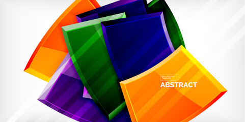 Vector abstract color geometric shapes. Illustration For Wallpaper, Banner, Background, Card, Book Illustration, landing page