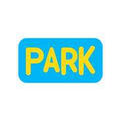 park sticker fashion trendy lifestyle vector illustration template design