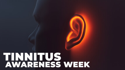 Tinnitus Awareness Week. tinnitus concept photo.