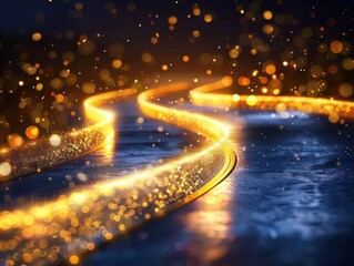 Abstract Holiday Scenes with Radiant Glows