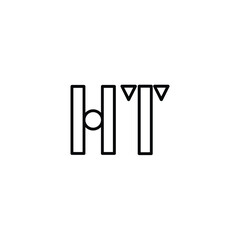 HT monogram logo design letter text name symbol monochrome logotype alphabet character simple logo