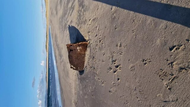 Wahed up turf at Narin beach by Portnoo, County Donegal, Ireland