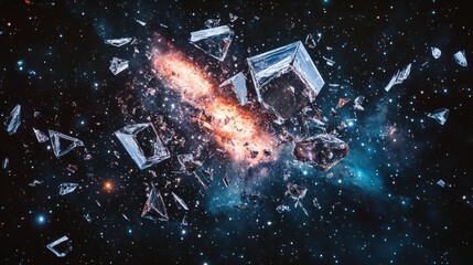 abstract space background, universe with stars