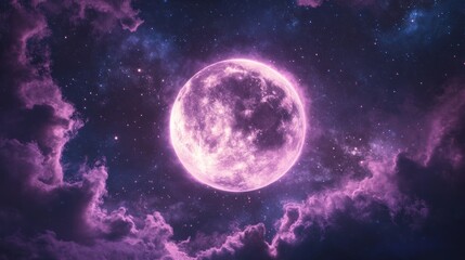purple moon sky