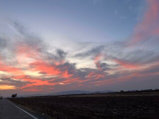 sunset in the mountains