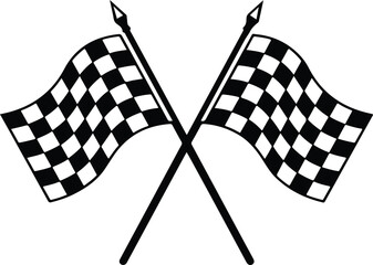 Racing Flat flag vector black 