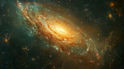 Fototapeta premium Nebula spiraling toward a supernova, bright and colorful cosmic scene